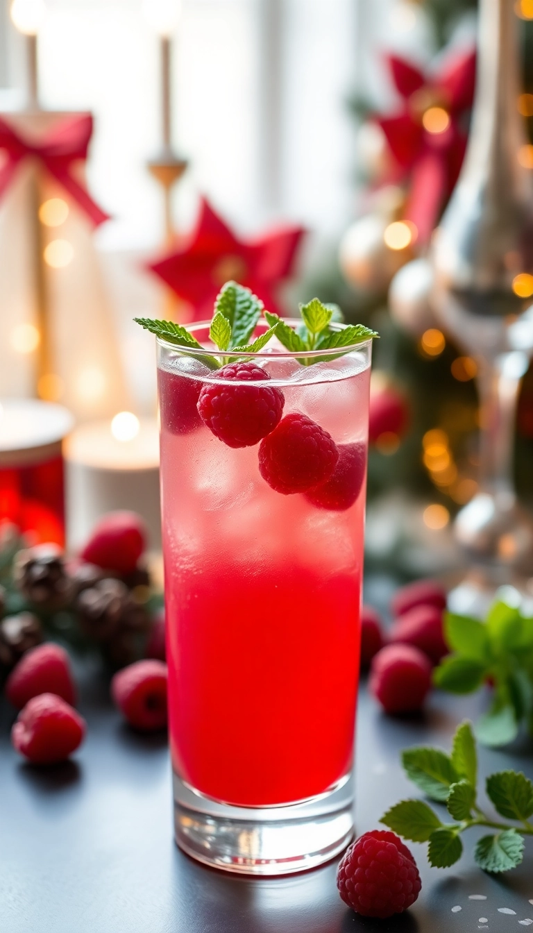 21 Christmas Cocktails That Will Make Your Holiday Party Unforgettable (You Won't Believe #15!) - 11. Raspberry Fizz