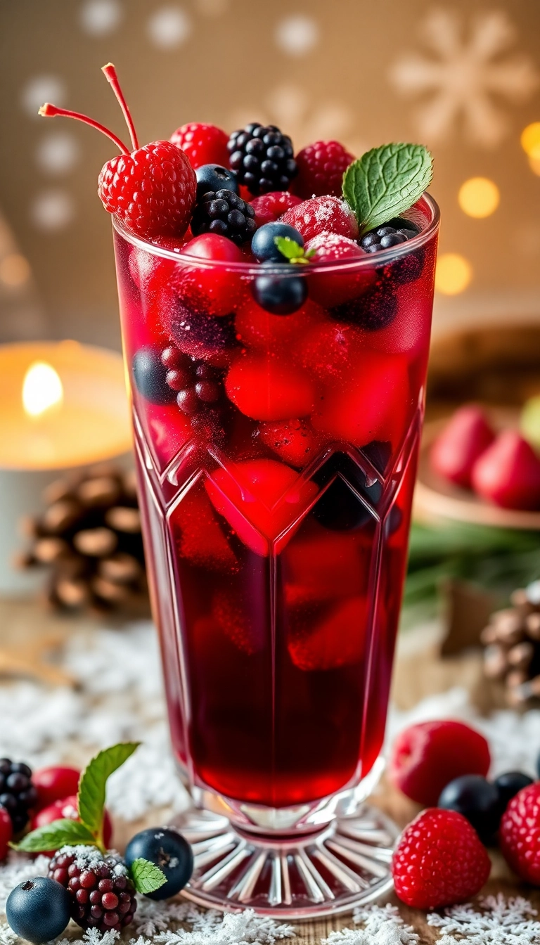 21 Christmas Cocktails That Will Make Your Holiday Party Unforgettable (You Won't Believe #15!) - 16. Winter Berry Spritzer