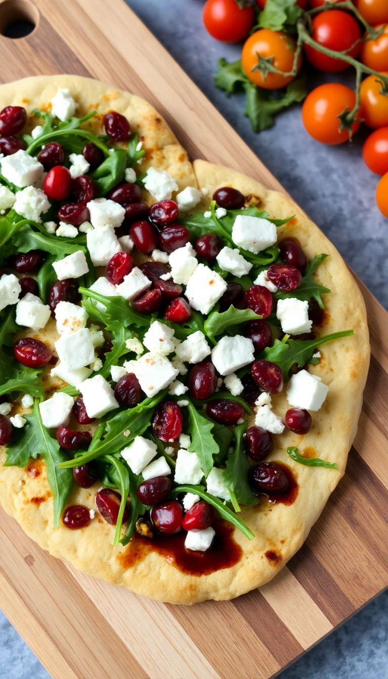 21 Savory Cranberry Recipes That Will Elevate Your Dinner Game (Prepare to Be Amazed by #8!) - 6. Cranberry and Feta Flatbread