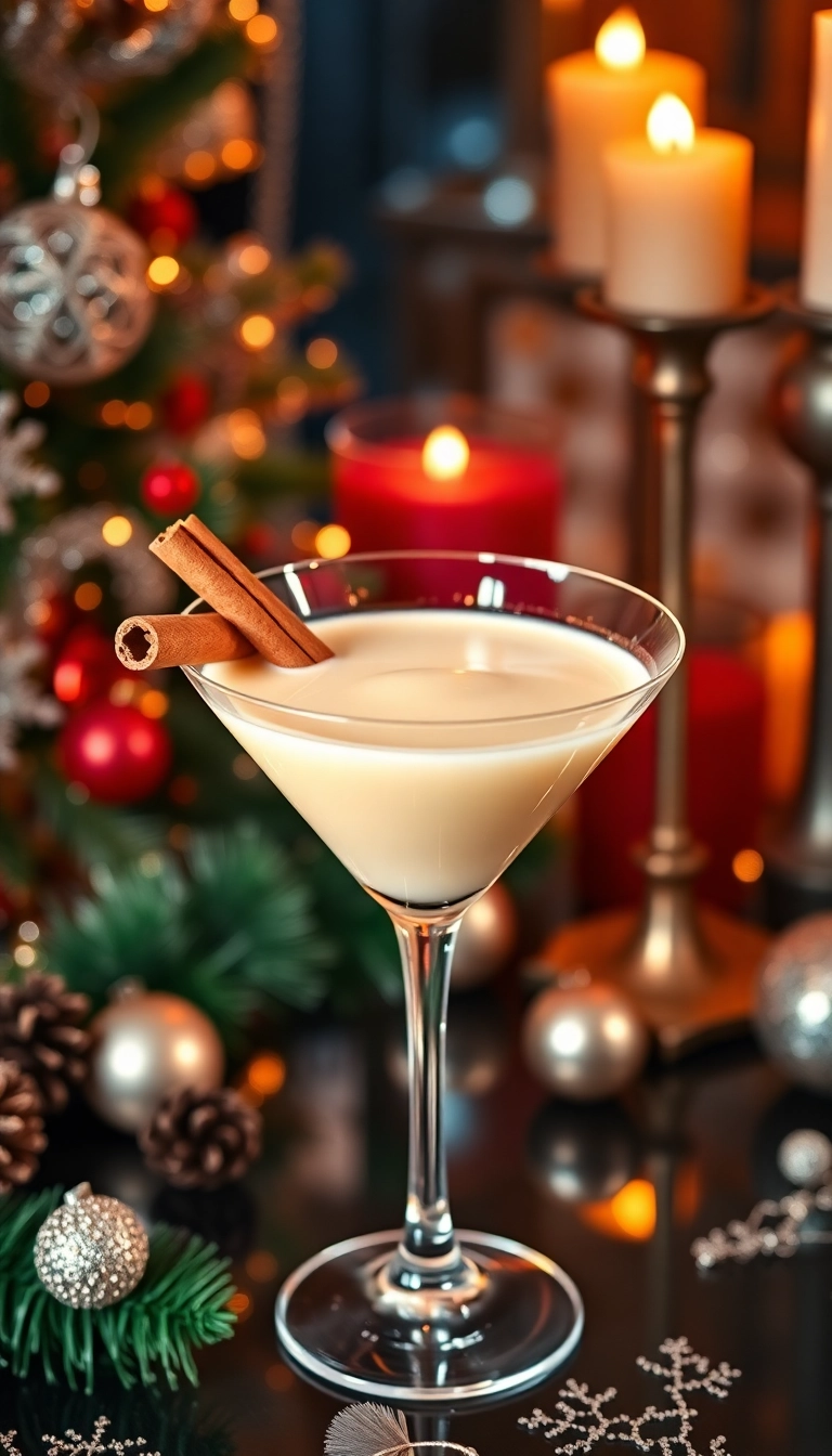 21 Christmas Cocktails That Will Make Your Holiday Party Unforgettable (You Won't Believe #15!) - 4. Eggnog Martini