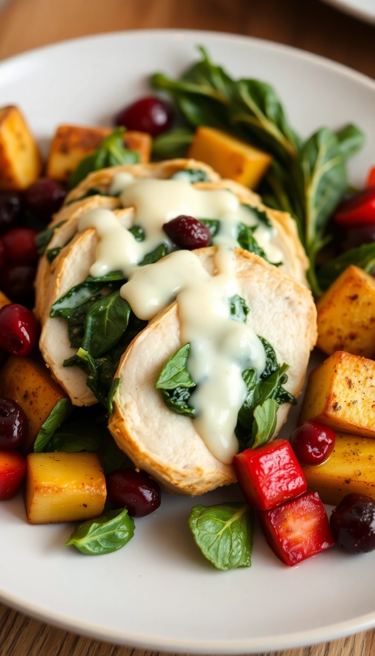 21 Savory Cranberry Recipes That Will Elevate Your Dinner Game (Prepare to Be Amazed by #8!) - 18. Cranberry and Spinach Stuffed Chicken