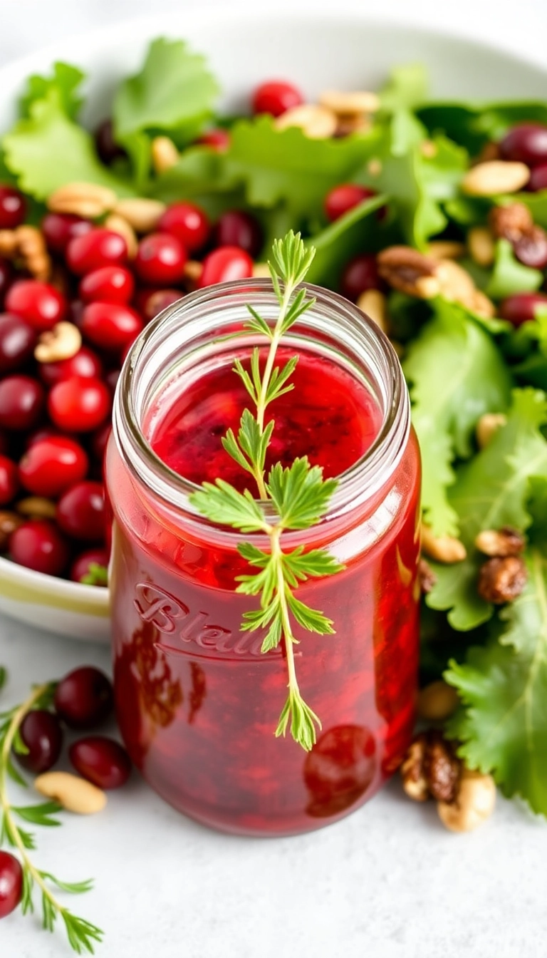 21 Savory Cranberry Recipes That Will Elevate Your Dinner Game (Prepare to Be Amazed by #8!) - 14. Cranberry-Infused Vinaigrette