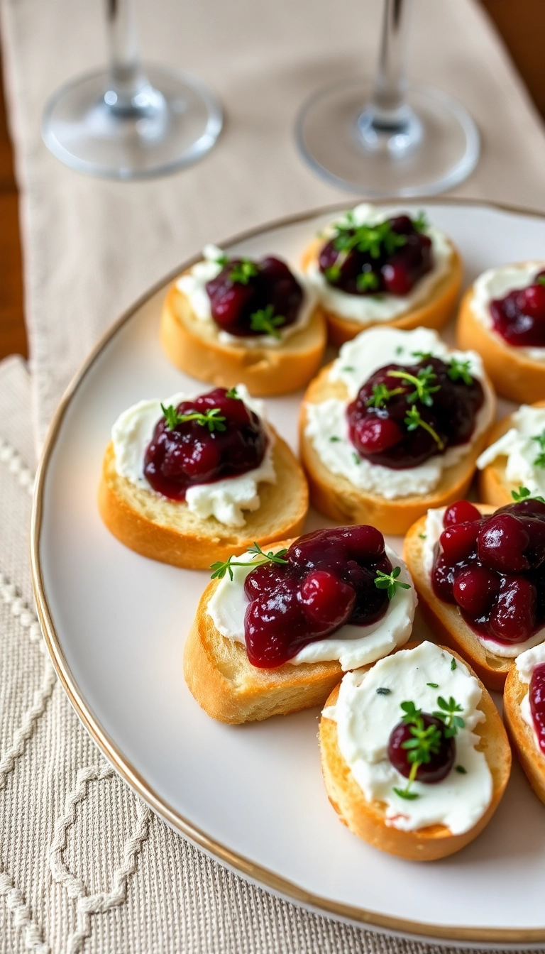 21 Savory Cranberry Recipes That Will Elevate Your Dinner Game (Prepare to Be Amazed by #8!) - 12. Cranberry and Blue Cheese Crostini