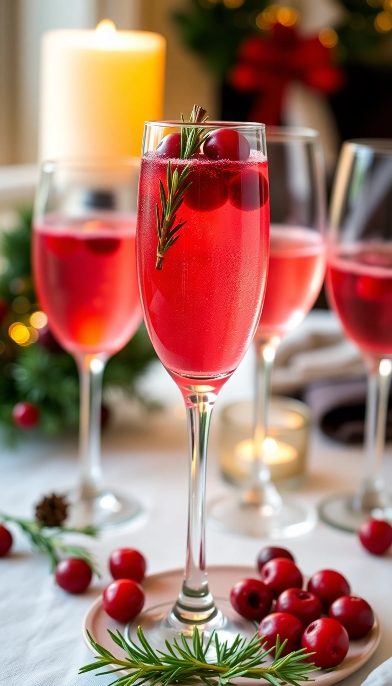 21 Christmas Cocktails That Will Make Your Holiday Party Unforgettable (You Won't Believe #15!) - 1. Cranberry Mimosa